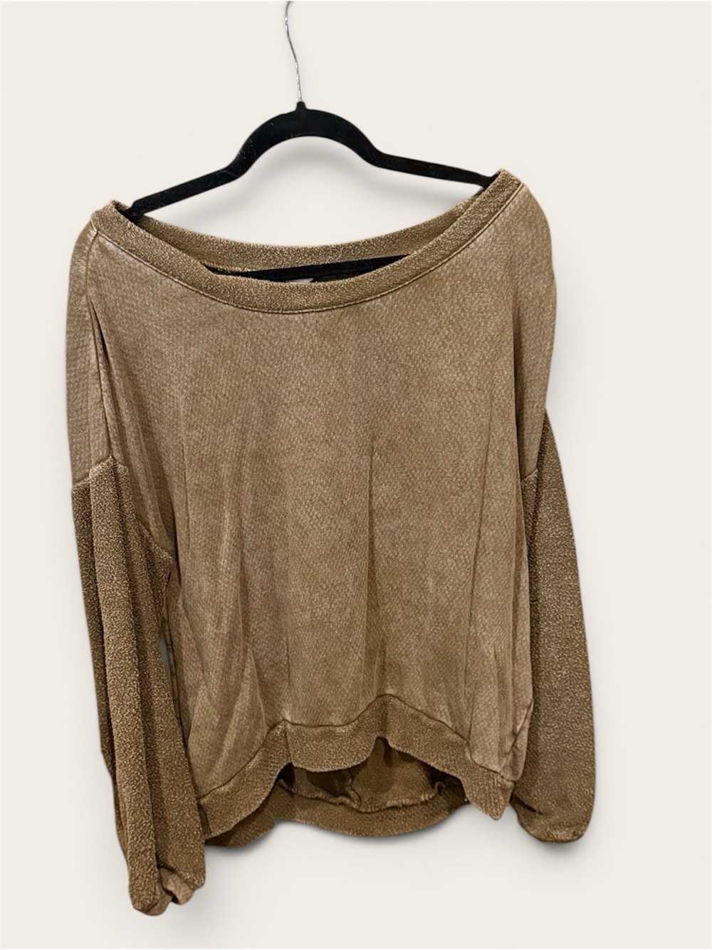 White Crow Taupe French Terry Oversized Sweatshirt | S